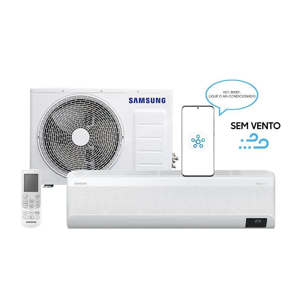 Ar Condicionado Split Inverter Samsung WindFree Connect 18000 BTUS Frio 220V AR18CVFAAWKNAZ