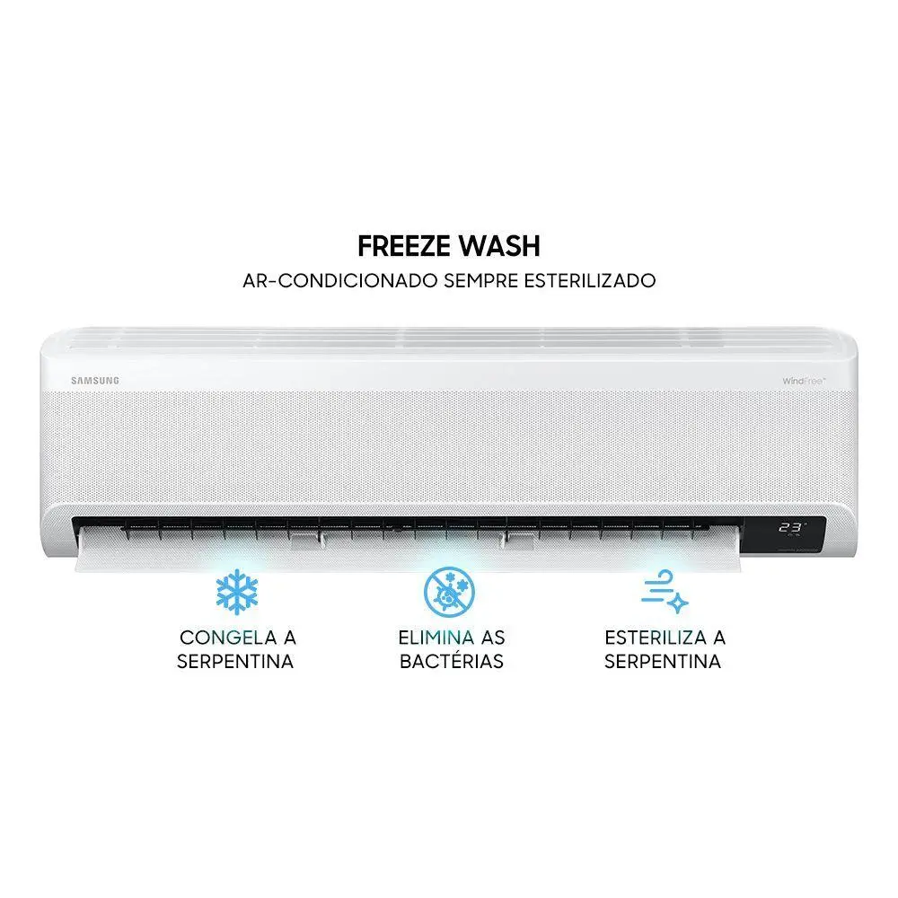 Ar Condicionado Split Inverter Samsung WindFree Connect 18000 BTUS Frio 220V AR18CVFAAWKNAZ