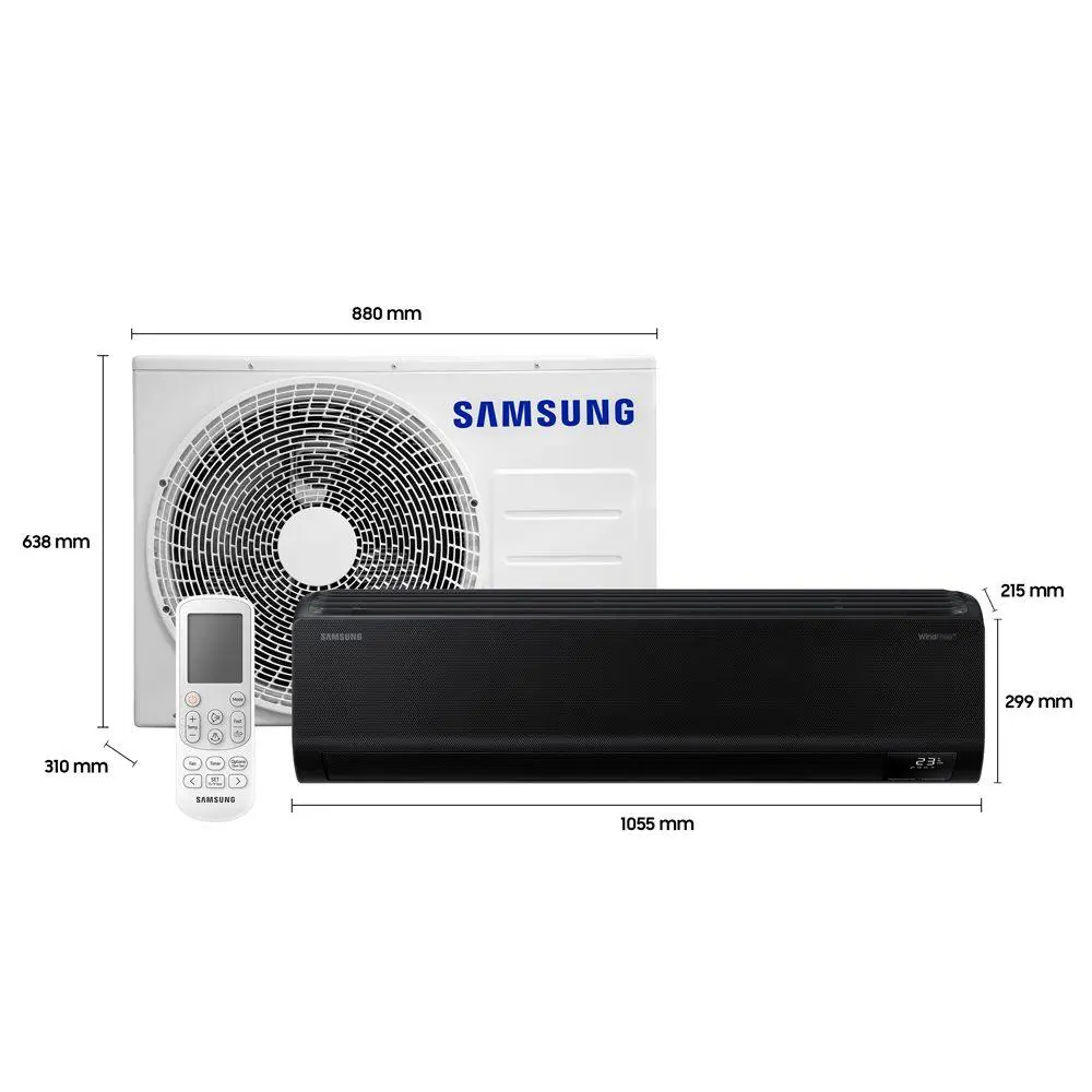 Ar Condicionado Samsung WindFree Black 22000 BTU Quente/Frio