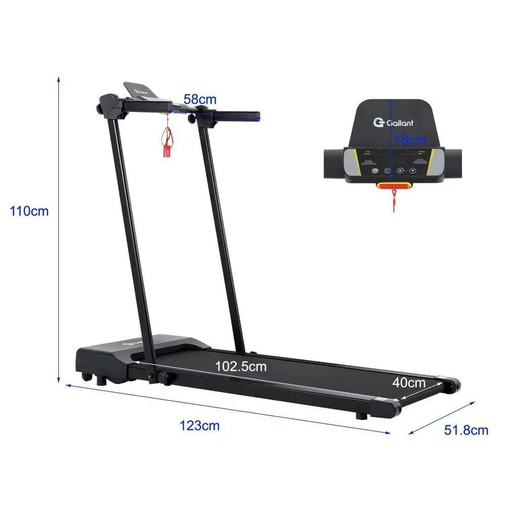 Esteira Ergométrica Elétrica Gallant Compact Fold 1,6hp 10km/H 110kg 220v (GEE11M16A-220PT)