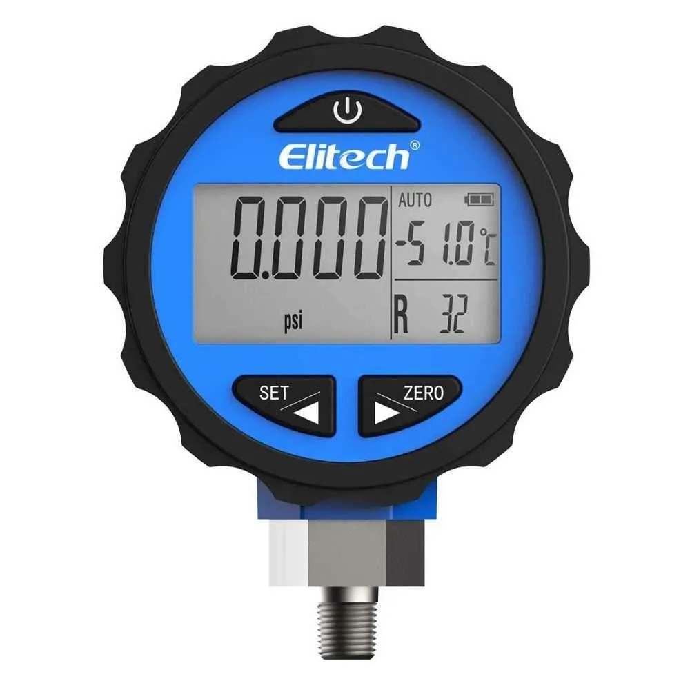 Manômetro Digital Baixa Pressão 0 a 500psi Pilha Alcalina AAA (1,5v) Elitech