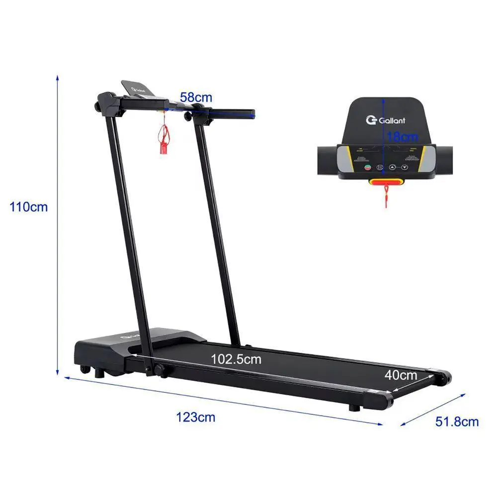 Esteira Ergométrica Elétrica Gallant Compact Fold 1,6hp 10km/H 110kg 127V (GEE11M16A-127PT)