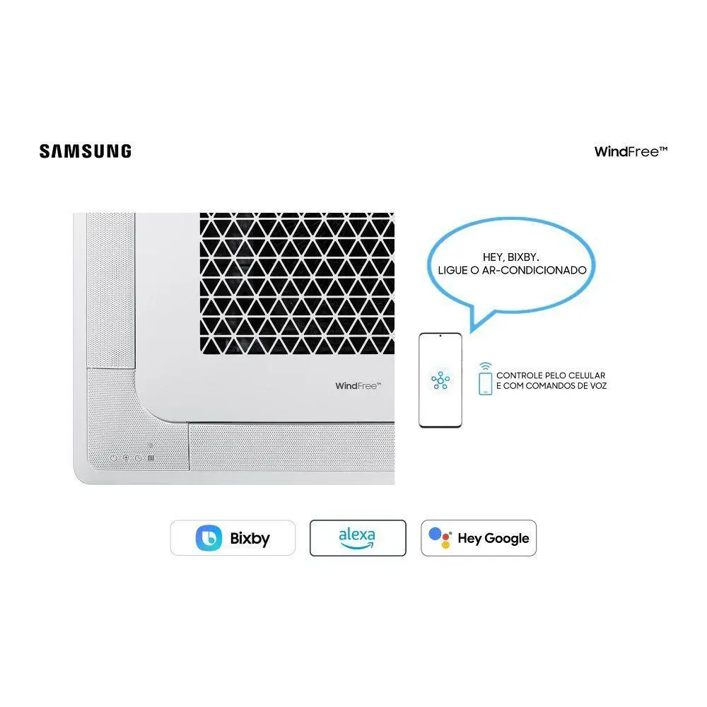 Ar Condicionado Cassete Inverter Samsung WindFree 24000 BTUS Quente e Frio 220V