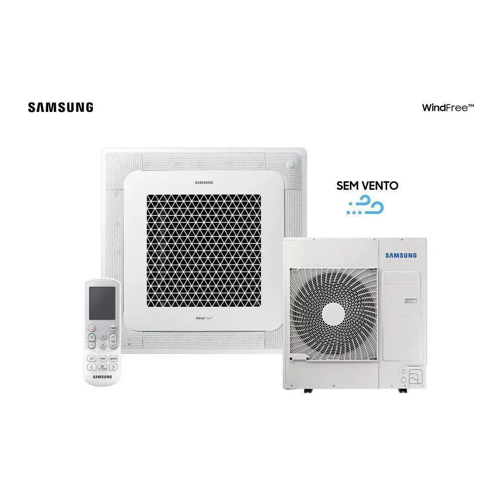 Ar Condicionado Cassete Inverter Samsung WindFree 36000 BTUs Quente e Frio 220V