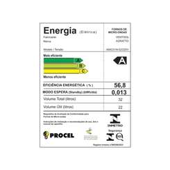 Micro-Ondas 32 Litros Agratto 1400 Watts Preto