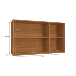 Aéreo 120cm Kappesberg Ciela 3 Portas R646 Canela/Azul Profundo