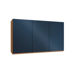 Aéreo 120cm Kappesberg Ciela 3 Portas R646 Canela/Azul Profundo
