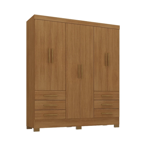 Guarda-Roupa 6 Portas 6 Gavetas Rodial Paris Cinamomo
