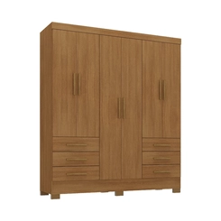 Guarda-Roupa 6 Portas 6 Gavetas Rodial Paris Cinamomo