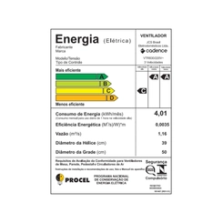 Ventilador de Coluna com 6 Pás 140W Cadence VTR830 Preto e Azul