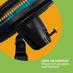 Ventilador de Coluna com 6 Pás 140W Cadence VTR830 Preto e Azul