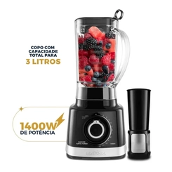 Liquidificador 3L 12 Velocidades 1.400W Britânia BLQ1300P Preto