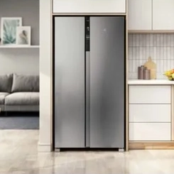 Geladeira 2 Portas Side by Side Frost Free Inverter 435L Electrolux IS4S Inox