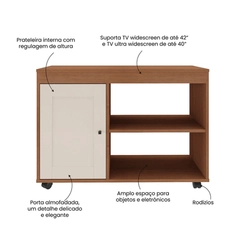 Rack para TV até 45" Artely Sampa 4621 Cinamomo/Off White