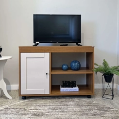 Rack para TV até 45" Artely Sampa 4621 Cinamomo/Off White