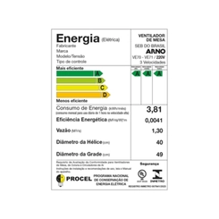 Ventilador de Mesa 7 Pás 40cm 150W Arno X-Treme VE70 Preto