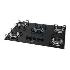 Cooktop 5 Bocas Mesa de Vidro Fischer Fit Line 36360 Preto Bivolt