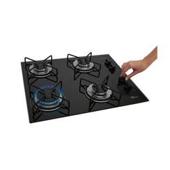 Cooktop 4 Bocas Mesa de Vidro Fischer Fit Line 36350 Preto Bivolt