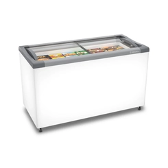 Freezer Horizontal Expositor 2 Portas de Vidro 388L Metalfrio NF40S Branco