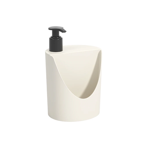Dispenser para Detergente e Esponja Coza 600ml Basic Cinza Claro