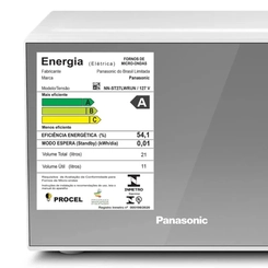 Micro-Ondas 21L Panasonic ST27L Branco Espelhado