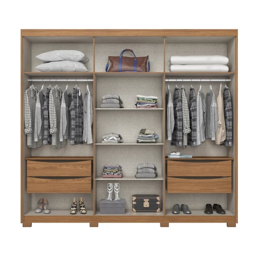 Guarda-Roupa 6 Portas Henn Norton DE24-127 Nature/Off White