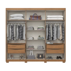 Guarda-Roupa 6 Portas Henn Norton DE24-127 Nature/Off White