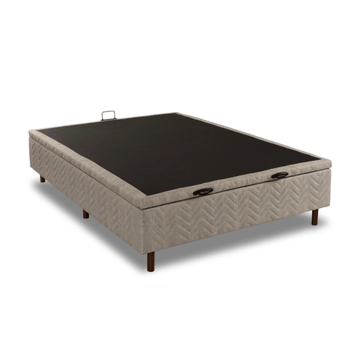 Base Box Baú Casal Kappesberg 138x188x30cm Bege