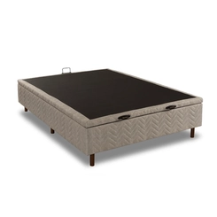 Base Box Baú Casal Kappesberg 138x188x30cm Bege
