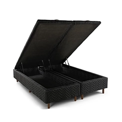 Base Box Kappesberg Baú Queen 158x198x30cm Preto