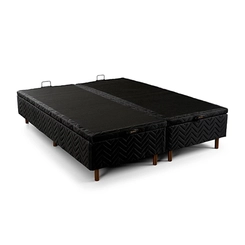 Base Box Kappesberg Baú Queen 158x198x30cm Preto