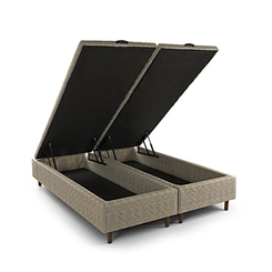 Base Box Kappesberg Baú Queen 158x198x30cm Bege